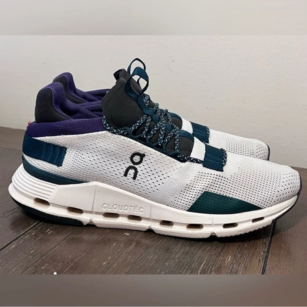 On Cloudnova Undyed/Purple/Forrest Size 8 - Picture 6 of 7